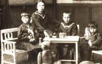 Jacob Mikhailov with his cousins