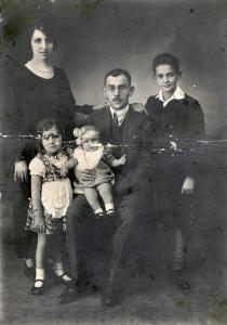Eli Perahya with his parents and siblings