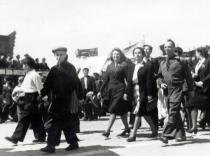 Rimma Rozenberg and her husband Ilia Kleiman at a 1st May parade