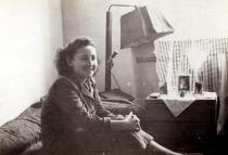 Estera Migdalska in her room in the dormitory