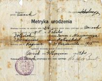 Henryk Prajs' false birth certificate