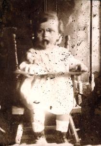 Matilda Cerge as a young child